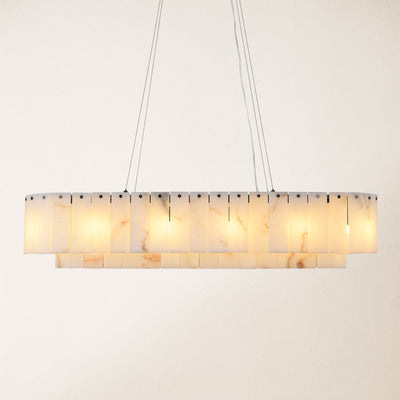 Sawyer Alabaster Oval Chandelier 40"
