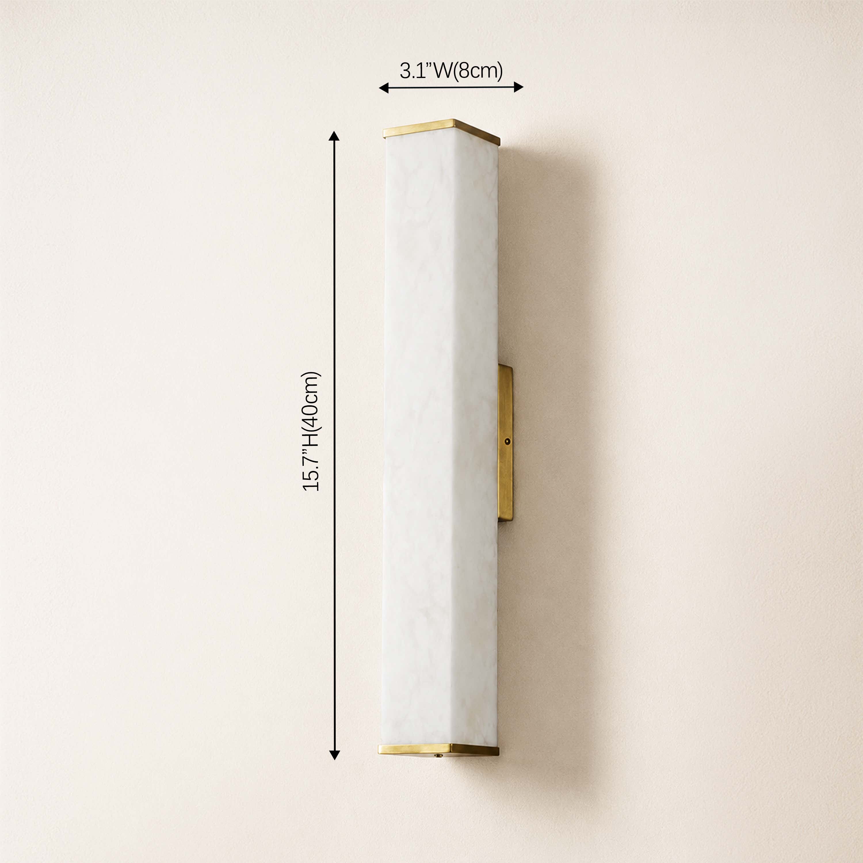 Valoria Alabaster Rectangular Wall Sconce