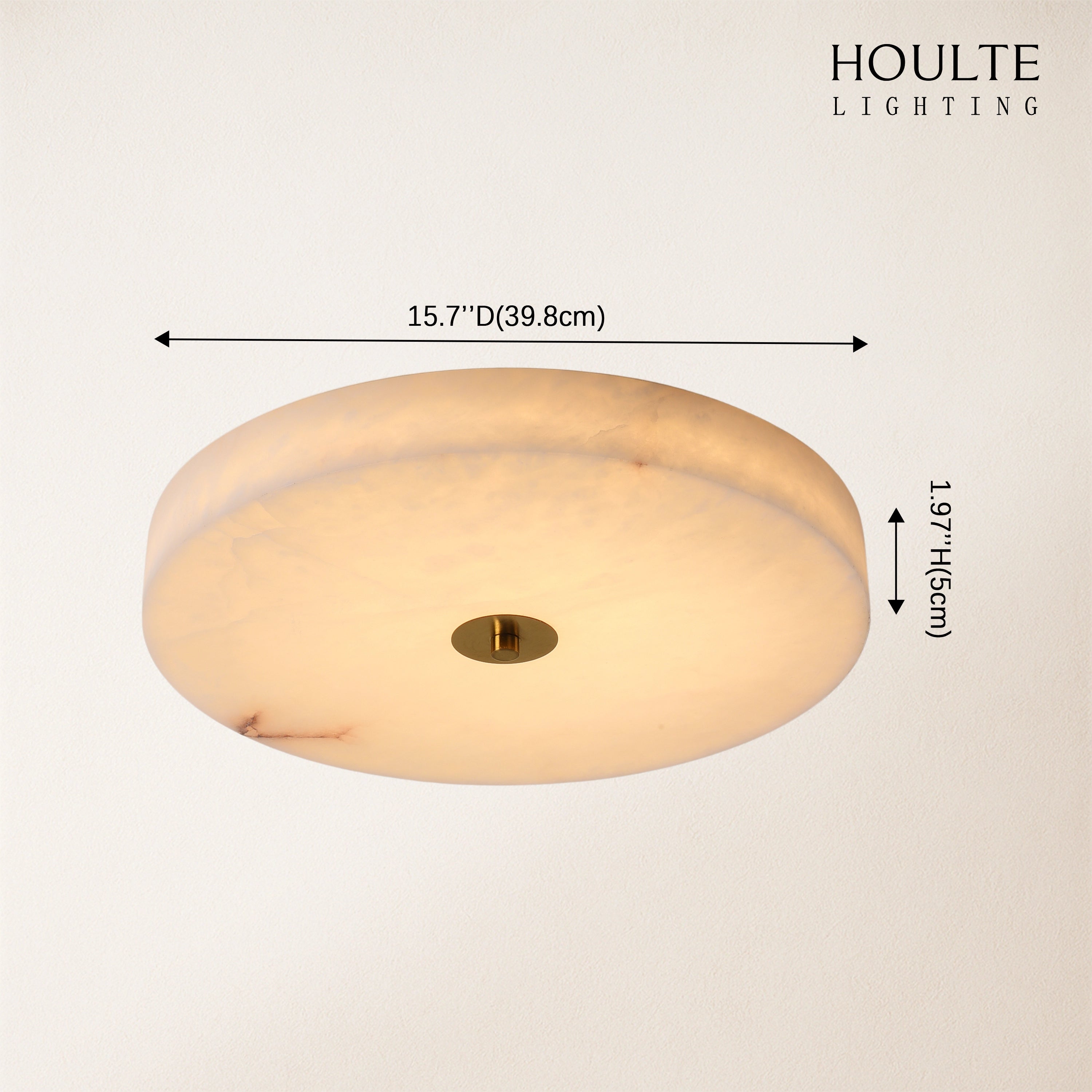 Cora Alabaster Ceiling Light 15.7"D