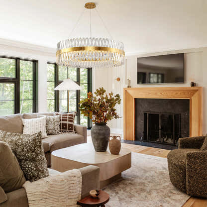 Vetro Prism Crystal Round Chandelier 40"D