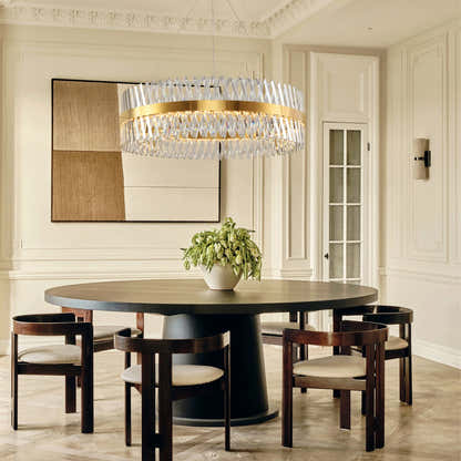 Vetro Prism Crystal Round Chandelier 40"D