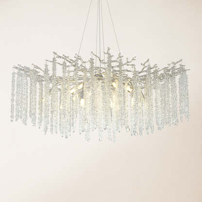 Snow Tree Branch Crystal Chandelier 40"D