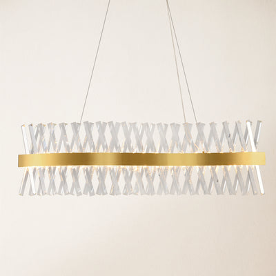 Vetro Prism Crystal Rectangular Chandelier 40"W