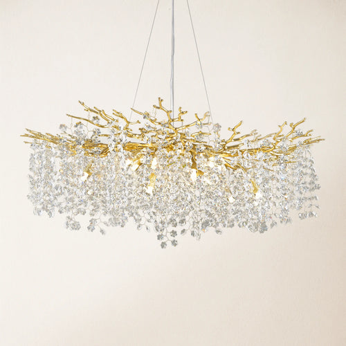 Lustre Branches Crystal Round Chandelier for All Rooms 40"