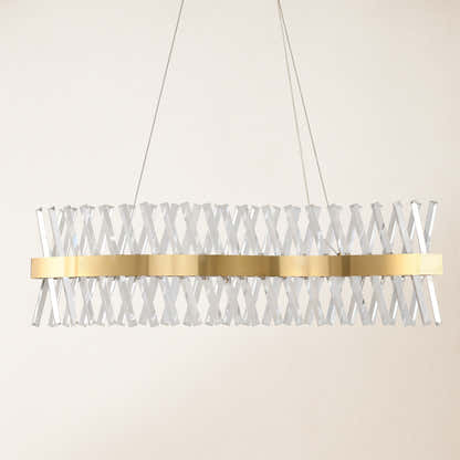 Vetro Prism Crystal Rectangular Chandelier 40"W