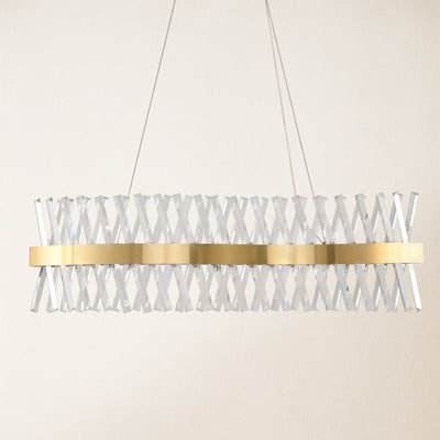 Vetro Prism Crystal Rectangular Chandelier 40"W