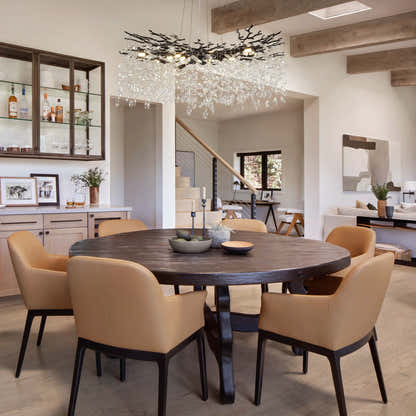 Frostleaf Crystal Cascade Branch Round Chandelier 40"D