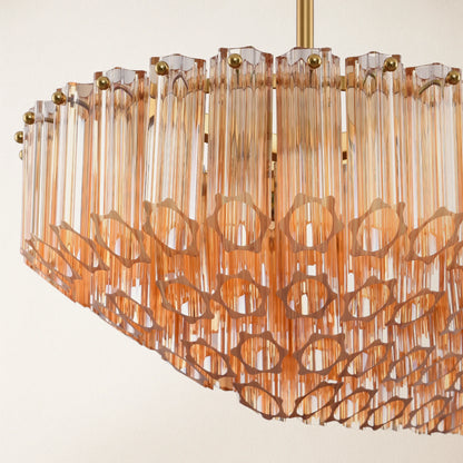 Ethereal Radiance Crystal Rectangular Chandelier 43"L