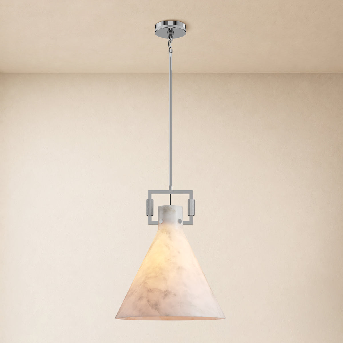 Lioren Resin Cone Pendant Light 18"D
