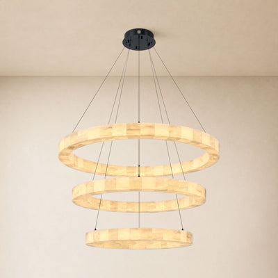 Soluna Alabaster 3 Tiered Custom Round Chandelier