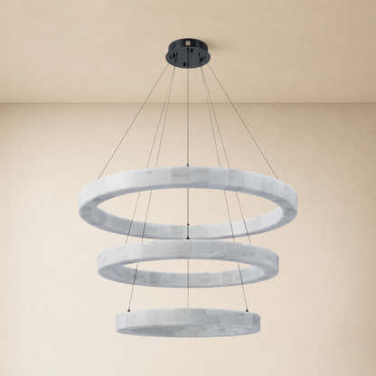 Soluna Alabaster 3 Tiered Custom Round Chandelier