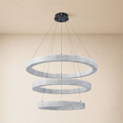 Soluna Alabaster 3 Tiered Custom Round Chandelier