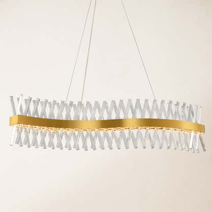 Vetro Prism Crystal Rectangular Chandelier 47"W