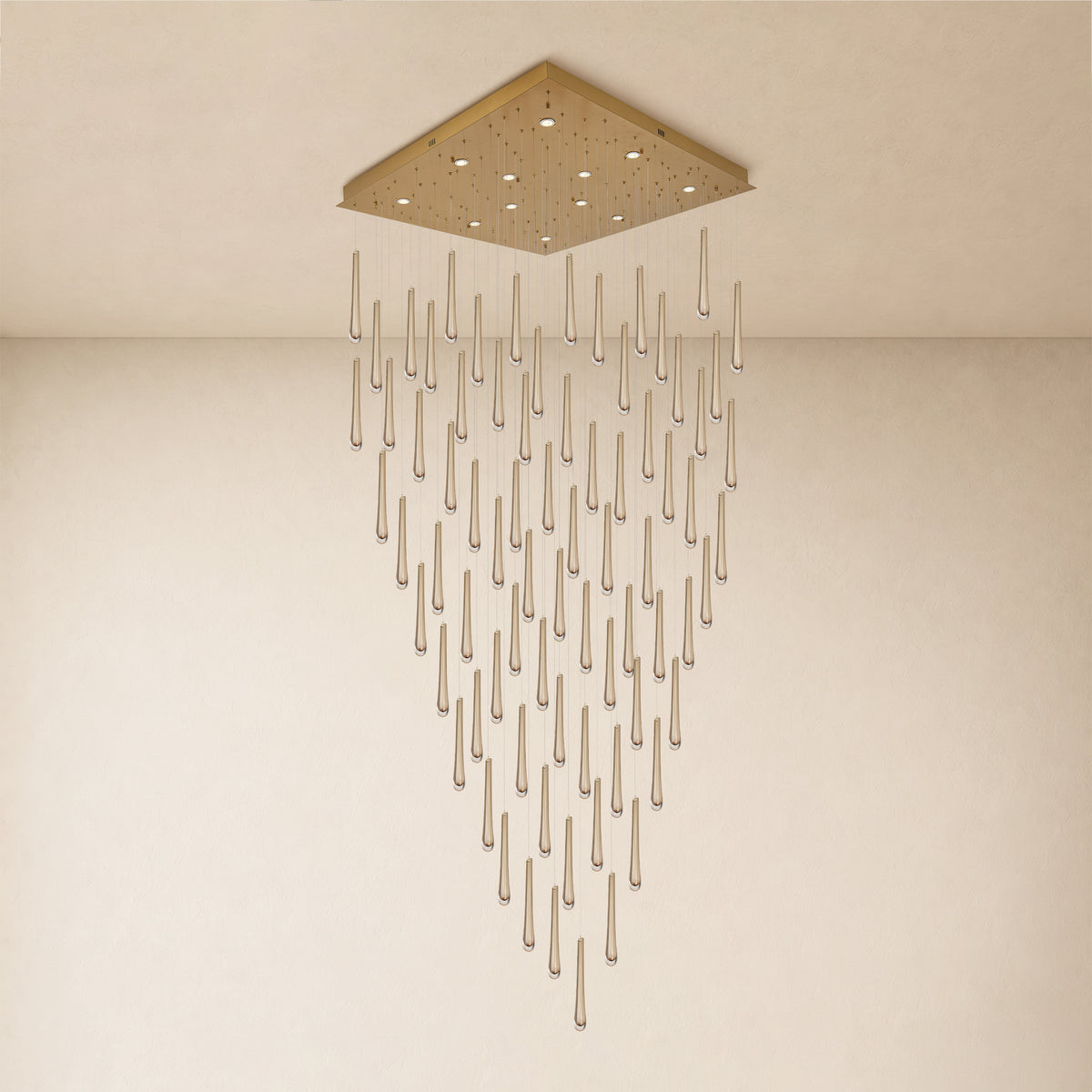 Aurelyn Crystal Square Chandelier 48"D 