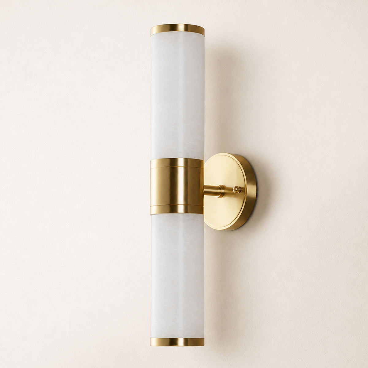 Aventra Alabaster Cylindrical Wall Sconce