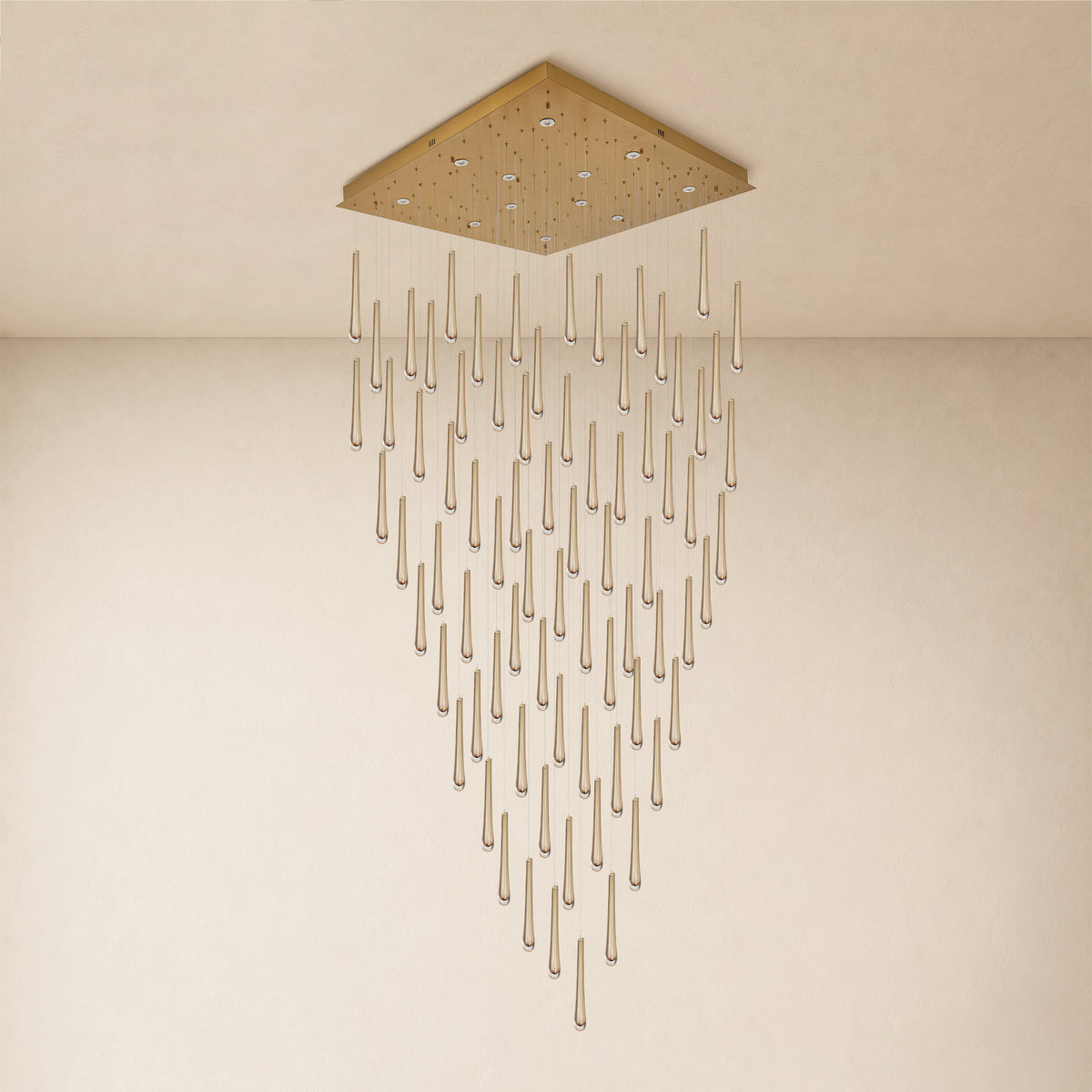Aurelyn Crystal Square Chandelier 48"D 