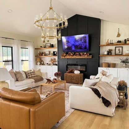 Cylora Glass Tube 2-Tier Round Chandelier 48"D