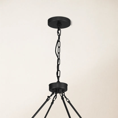 Cylora Glass Tube 2-Tier Round Chandelier 48"