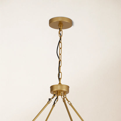 Cylora Glass Tube 2-Tier Round Chandelier 48"