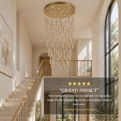Aurelyn Crystal Round Chandelier 36"D