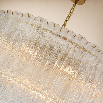 Aurellise Textured Glass Tiered Round Chandelier 48"D 