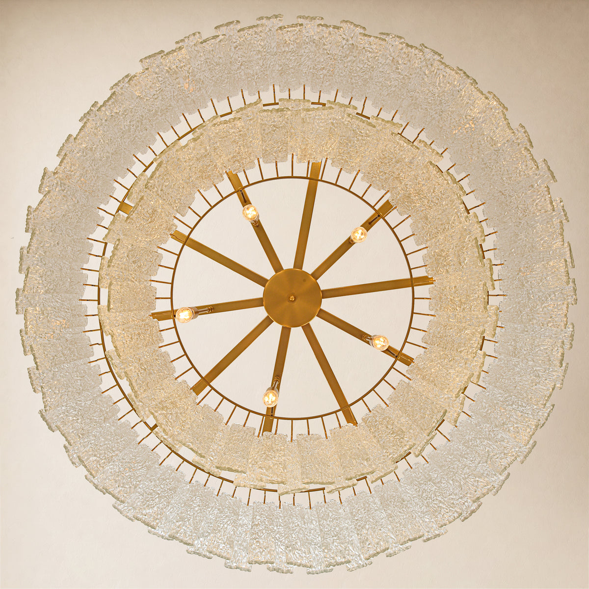 Aurellise Textured Glass Tiered Round Chandelier 48"D