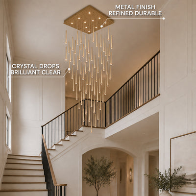 Aurelyn Crystal Square Chandelier 36"D