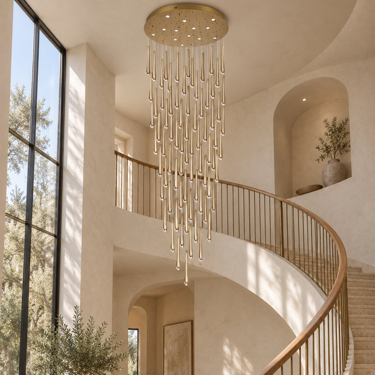 Aurelyn Crystal Round Chandelier 48"D