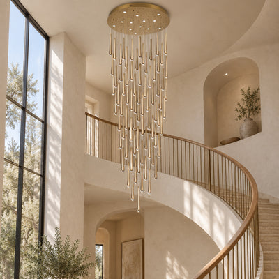 Aurelyn Crystal Round Chandelier 48"D