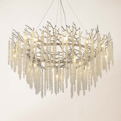 Snow Tree Branch Chandelier 47''D