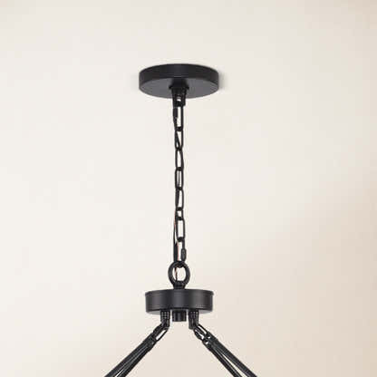 Cylora Glass Tube Round Chain Chandelier 48"D