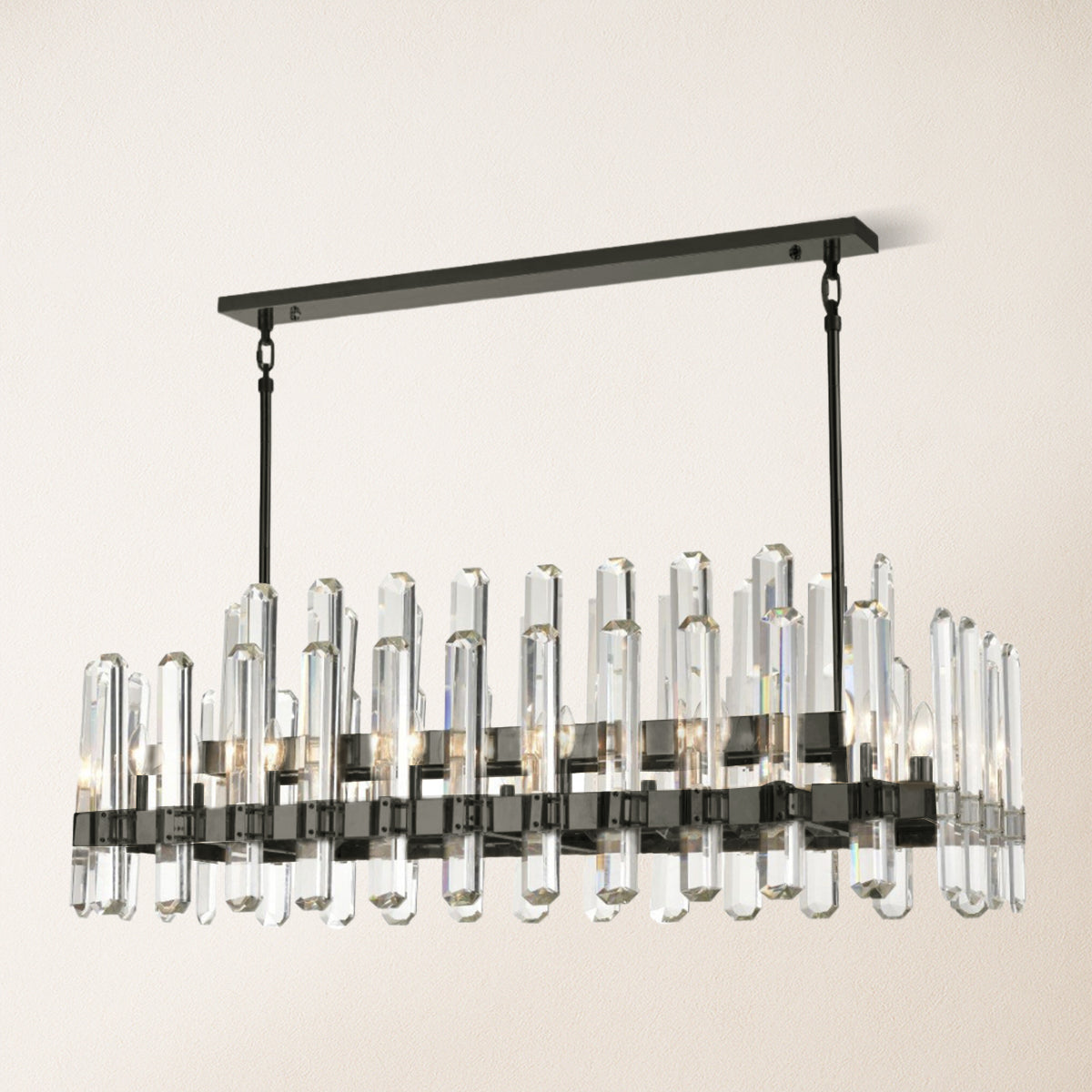 Clarion Rectangular Chandelier 48"L