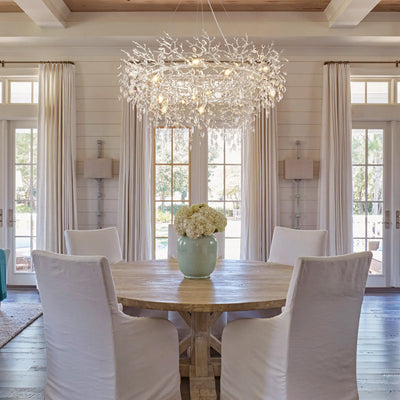 Frostleaf Crystal Branch Halo Chandelier 47"D
