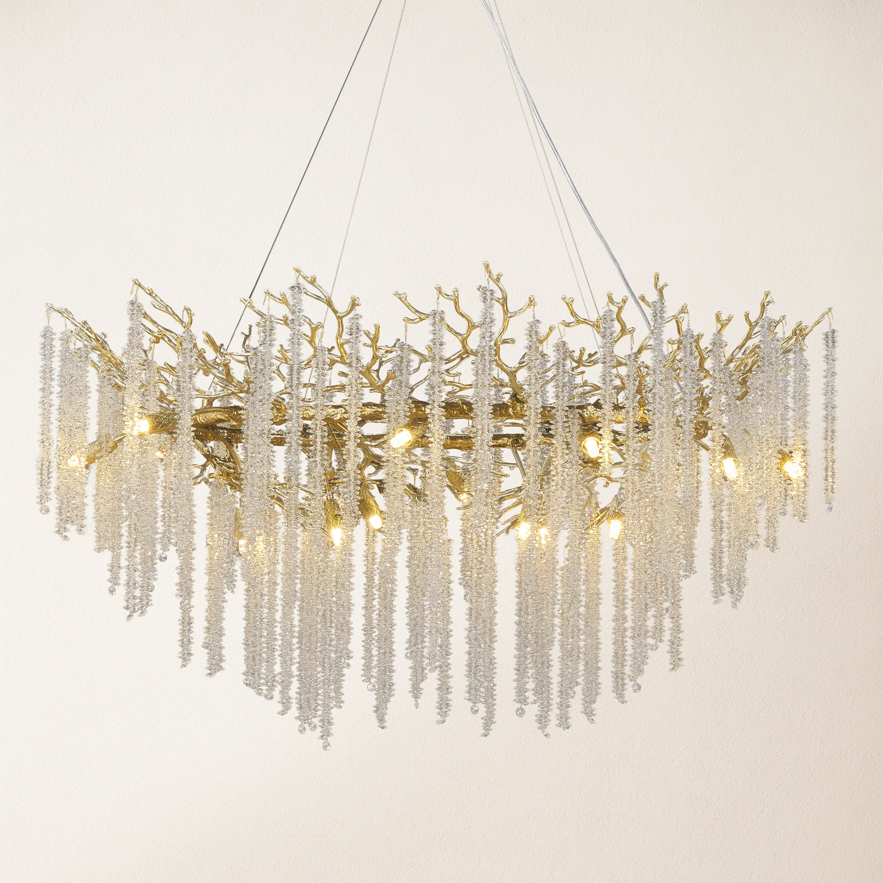 Snow Tree Branch Chandelier 47''D