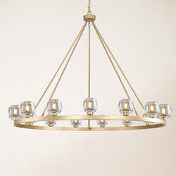 Vellum Crystal Round Chandelier 59