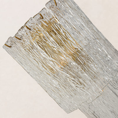 Solvienne Textured Glass Tiered Wall Sconce 10"W