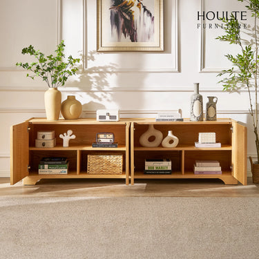 Aurora Oak Media Console 80"