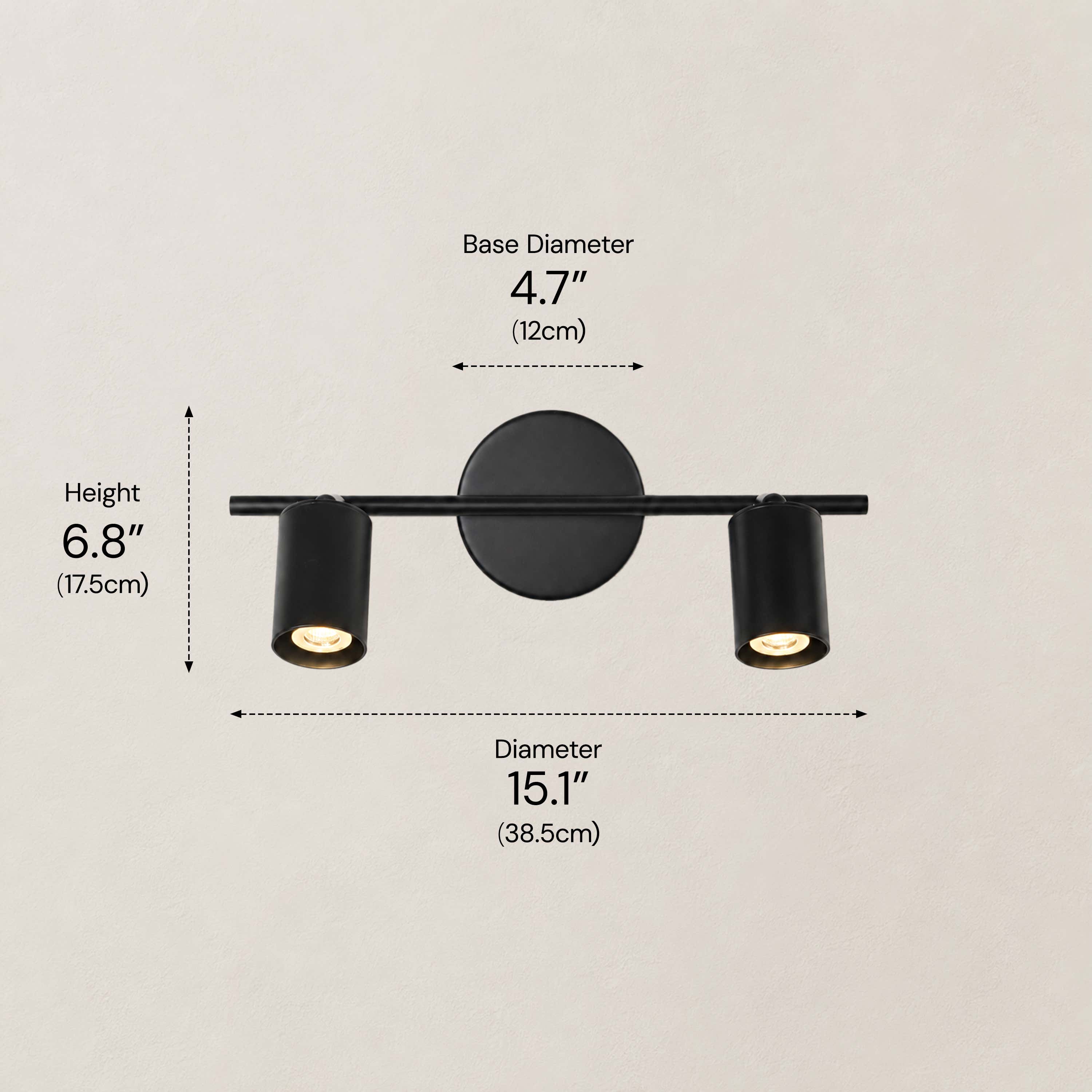 Erin Cylindrical 2-Light Wall Sconce