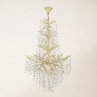 Frostleaf Crystal Cascade Grand Staircase Chandelier 61"H