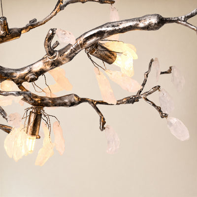Arboris Rose Quartz Branch Chandelier 39.3"W