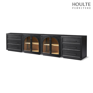 Alvar Arched Oak Modular Media Console(Set of 4)