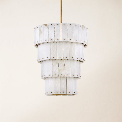 Rancho Alabaster 4-Tier Round Chandelier 24''D