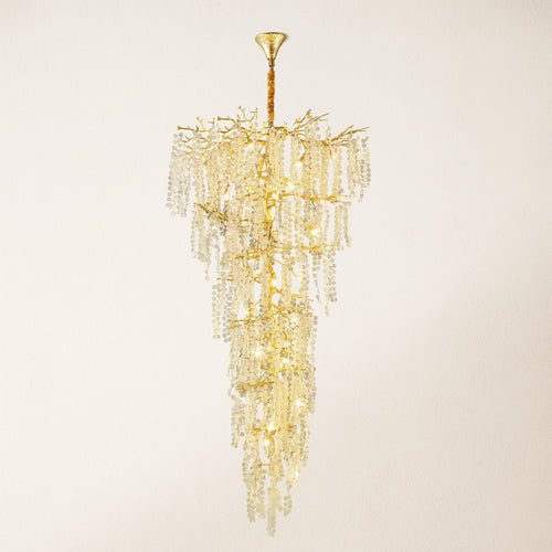 Shiro Noda Crystal Tree Branch Round Chandelier 95"