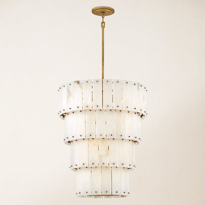 Rancho Alabaster 4-Tier Round Chandelier 24''D