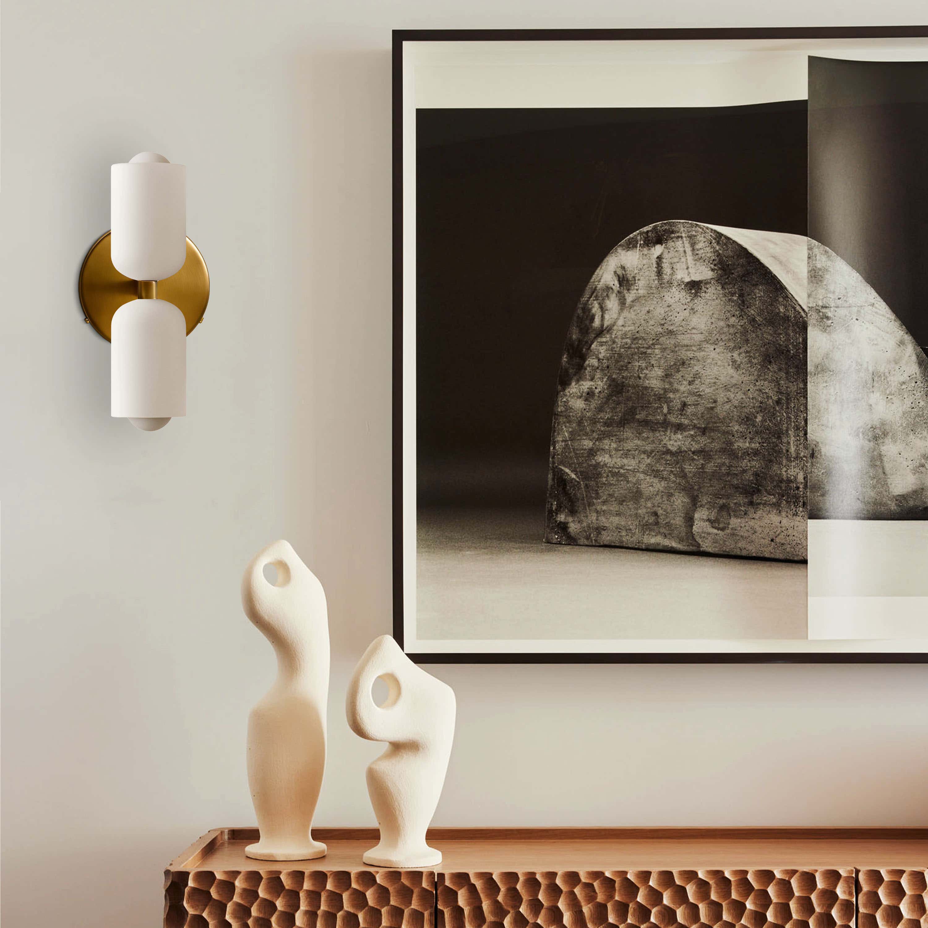 Caleb Glass Wall Sconce 9"H