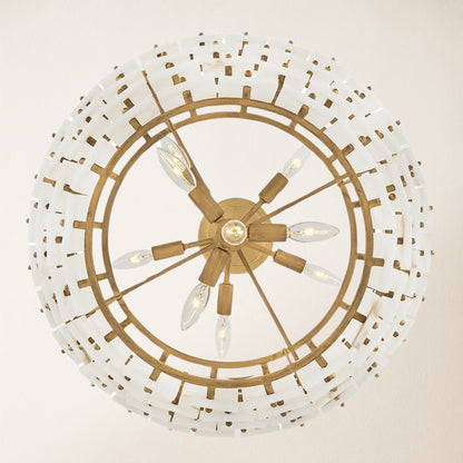 Rancho Alabaster 4-Tier Round Chandelier 24''D
