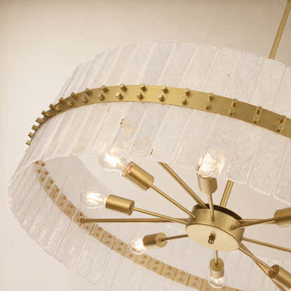 Mariselle Bubble Glass Round Chandelier 40"D