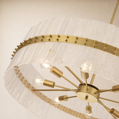 Mariselle Bubble Glass Round Chandelier 28"D