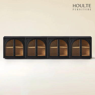 Alvar Arched 126″ Oak Media Console(Set of 4)