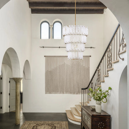 Rancho Alabaster 4-Tier Round Chandelier 24''D